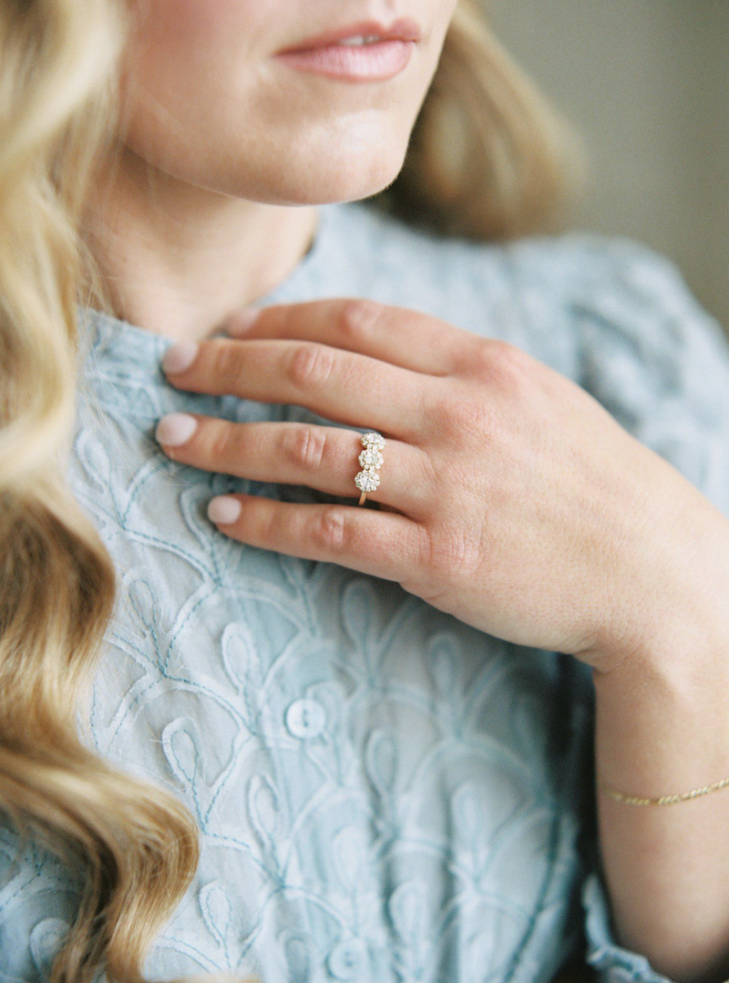 Triple halo diamond engagement 2025 ring