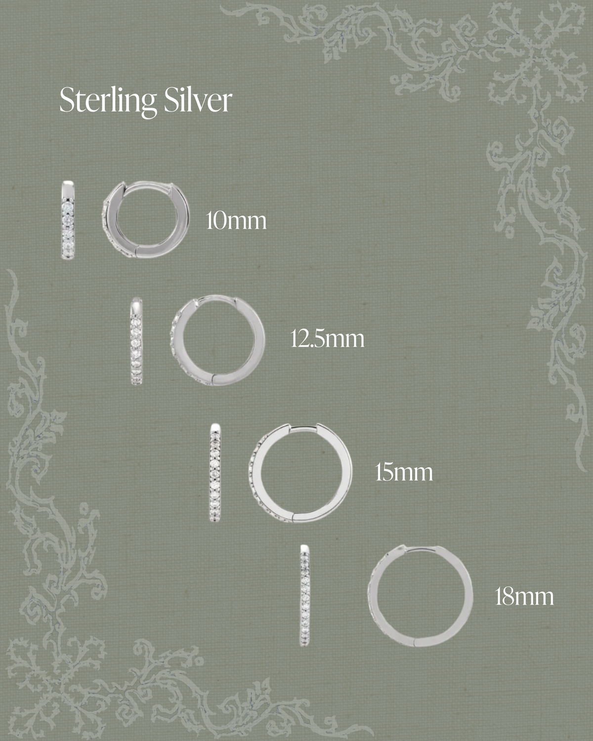 Heirloom Diamond Hoops